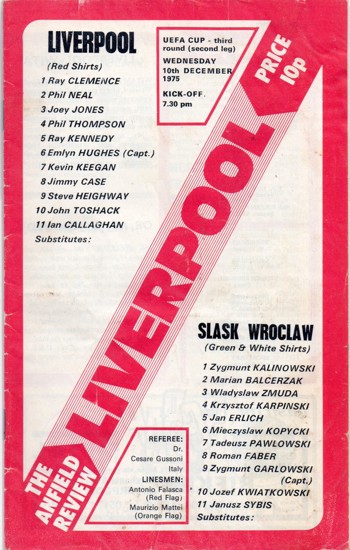 Match programme